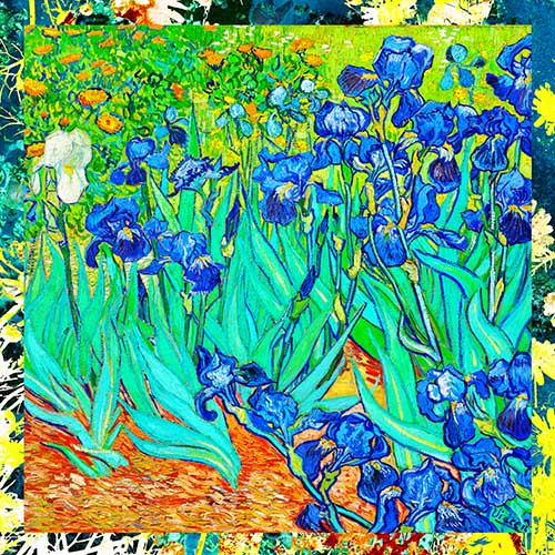 Van Gogh Irises Scarf