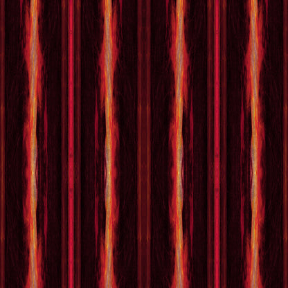 Red Stripe Wool-Silk Scarf