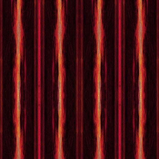 Red Stripe Wool-Silk Scarf