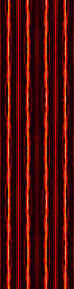 Red Stripe Wool-Silk Scarf